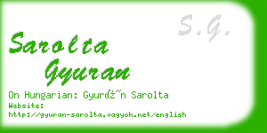 sarolta gyuran business card